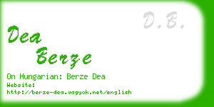dea berze business card